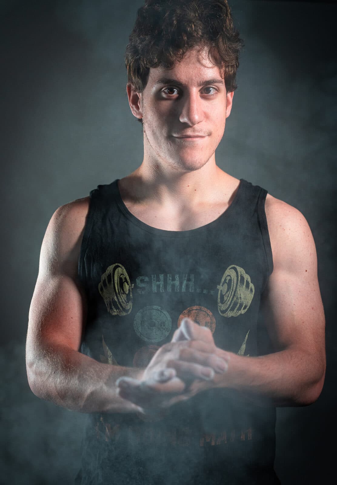 gym athlete chalk and focus